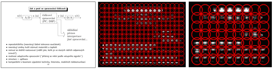 Example of a slide and first two levels of dense gradient features.